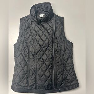 Liz Claiborne Women’s Black Quilted Vest Size S – Pockets, Lightweight Layer